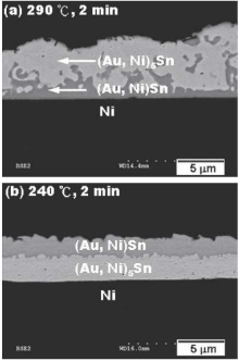  Sn/Au/Ni焊接微觀結構