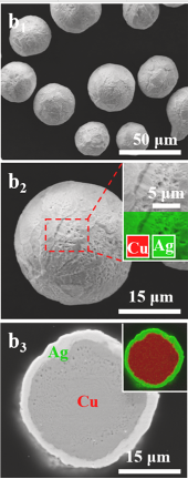 Cu@Ag顆粒放大圖像